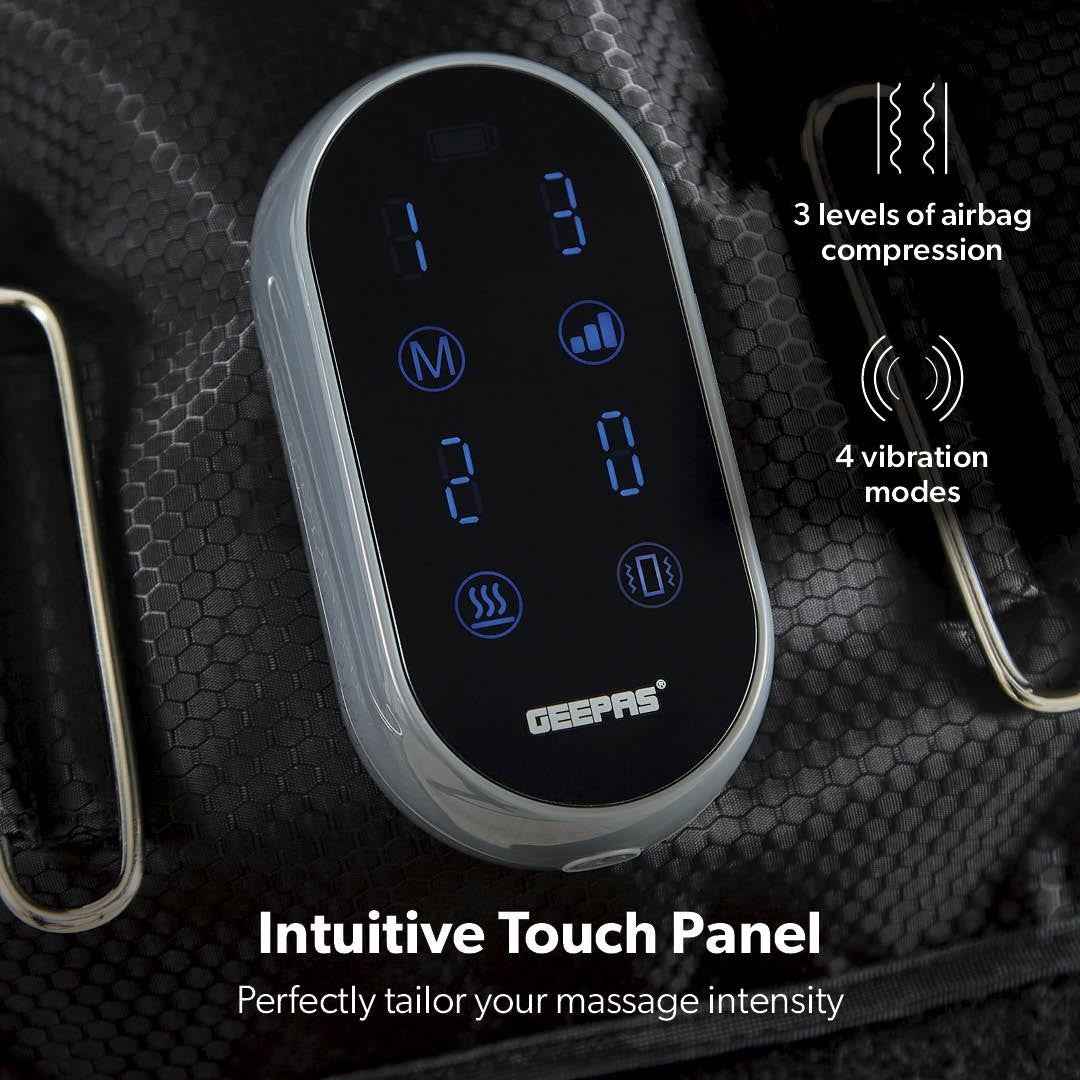 GEEPAS 2-in-1 Knee & Calf Leg Massager with Heat for Pain Relief Relaxation