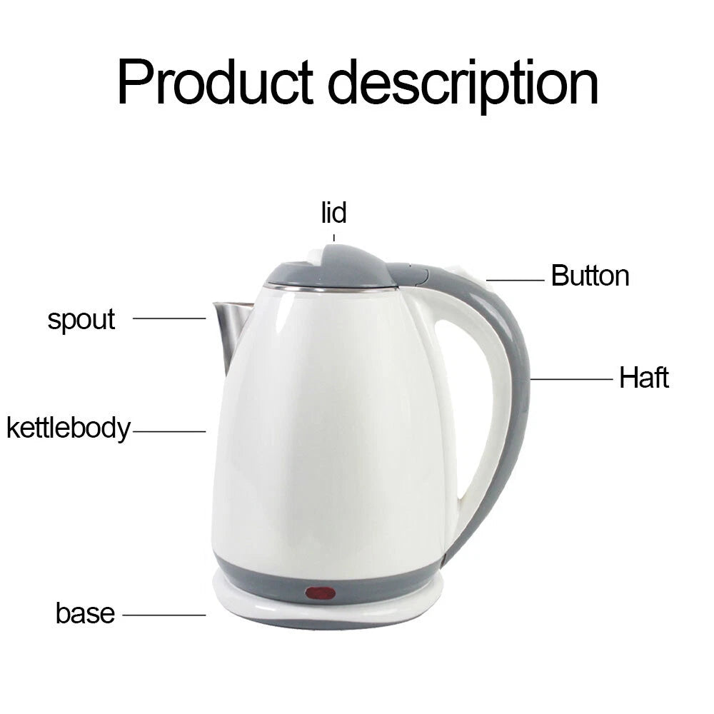 1.8L Portable Electric Water Kettle: Fast Boil, Stainless Steel, Anti-Scalding Design - Ceenaz Store