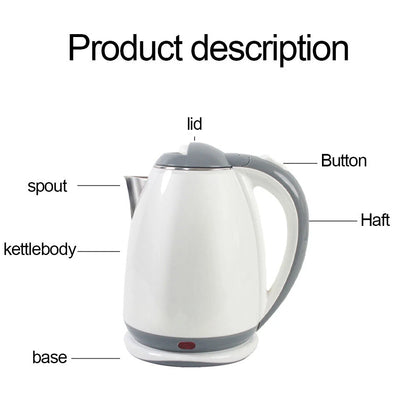 1.8L Portable Electric Water Kettle: Fast Boil, Stainless Steel, Anti-Scalding Design - Ceenaz Store