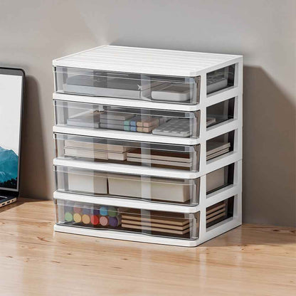 3/4/5 Small Plastic Drawer Storage Tower Organizer Box Office Desktop Tabletop