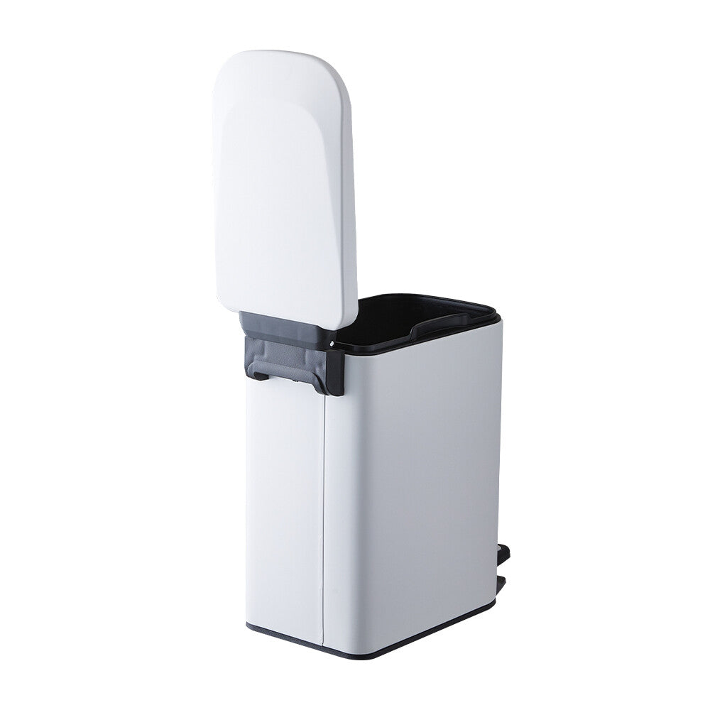 Pedal Bin Dustbin Stainless Steel Waste w/Bucket & Removable Lid Kitchen Bedroom