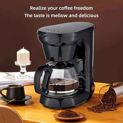 750ml Filter Coffee Maker Machine Instant Anti-Drip Keep Warm Quick Brew Black