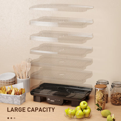 Food Dehydrator, 6 Tray Food Dryer Machine with Adjustable Temperature