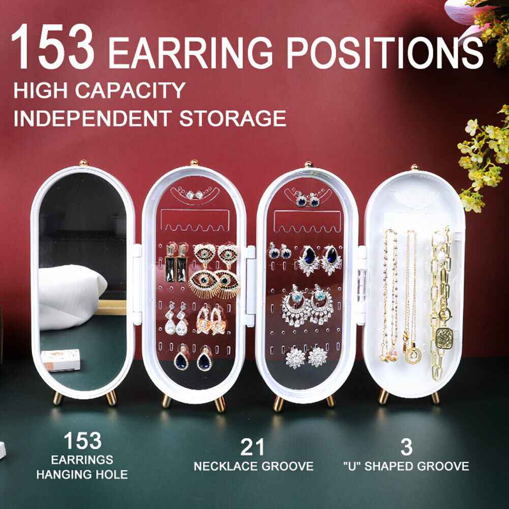 Large Jewellery Organiser Box Earrings Necklaces Bracelets Jewelry Display Shelf