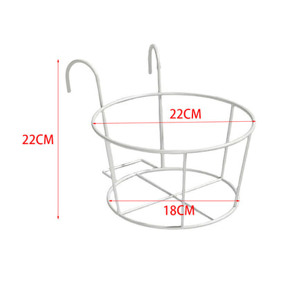 Fence Balcony Metal Hanging Small Plant Planter Stand Flower Pots Holder Rack UK