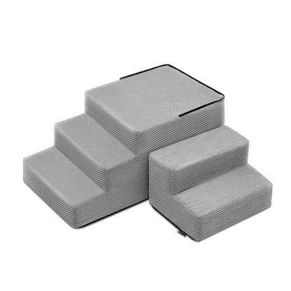 3/4/5 Steps Dog Stairs Pet For Bed Sofa Cats Ladder Ramp With Removable Cover UK