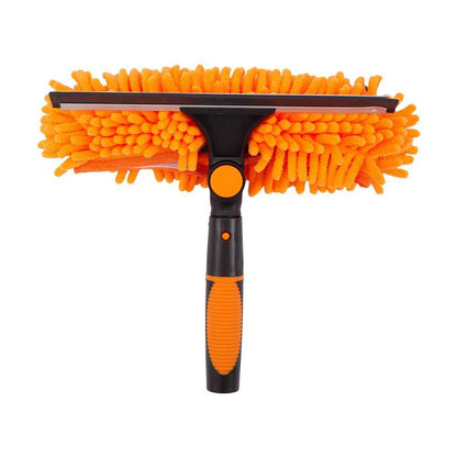 4.3M Long Telescopic Rod 2-in-1 Window Glass Cleaner Wipe & Scraper Cleaning Kit