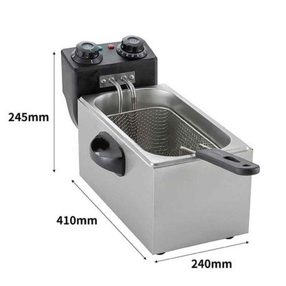 2000W Deep Fat Chip Fryer 3L Basket Oil Fried Chips Safe Basket Handle UK
