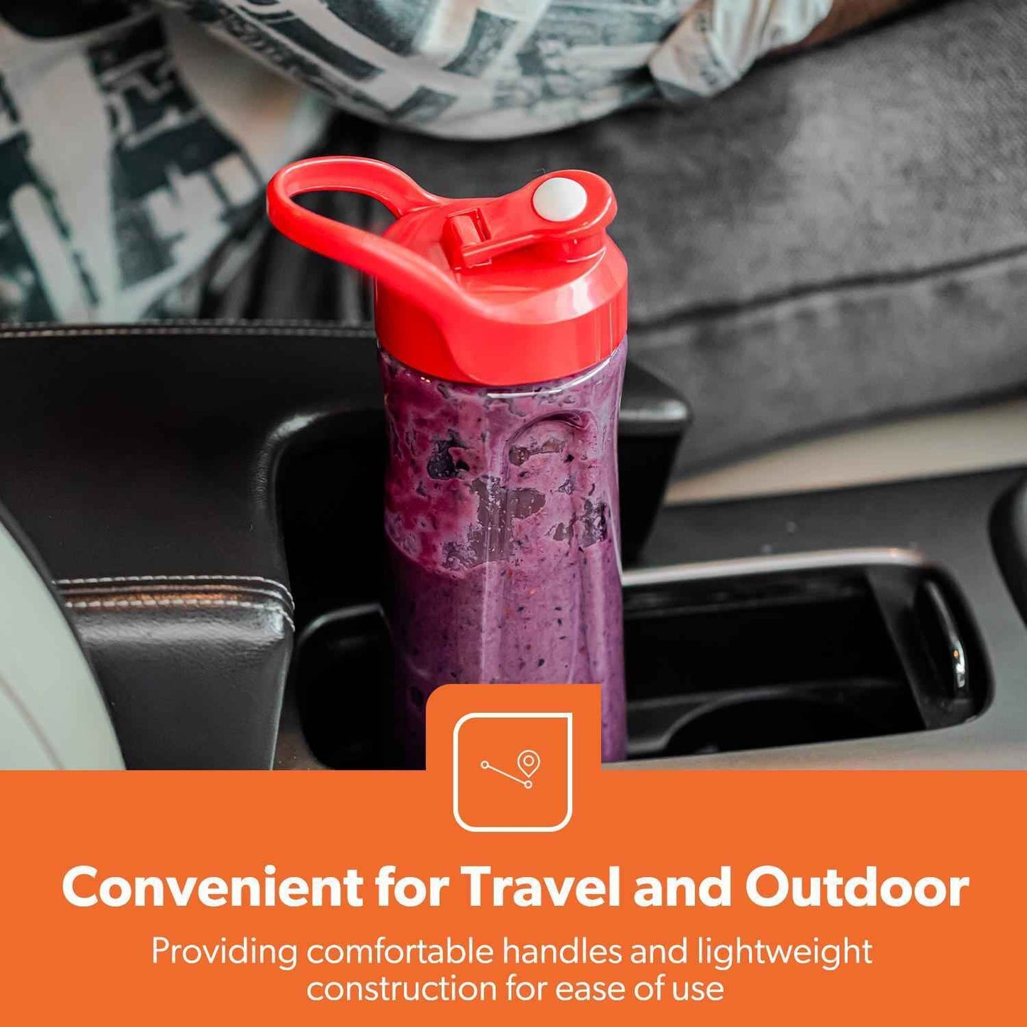 GEEPAS 300W Nutri Blender Smoothie Milkshake Maker 2 Speed Pulse Function Red