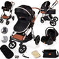 3 in 1 Pram Newborn Baby Buggy Set Travel System with Car Seat Folding Pushchair