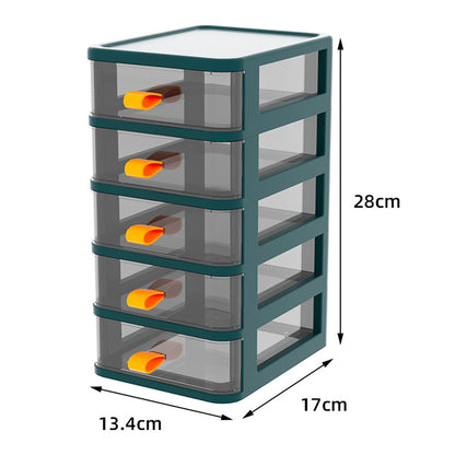 3/4/5 Small Plastic Drawer Storage Tower Organizer Box Office Desktop Tabletop