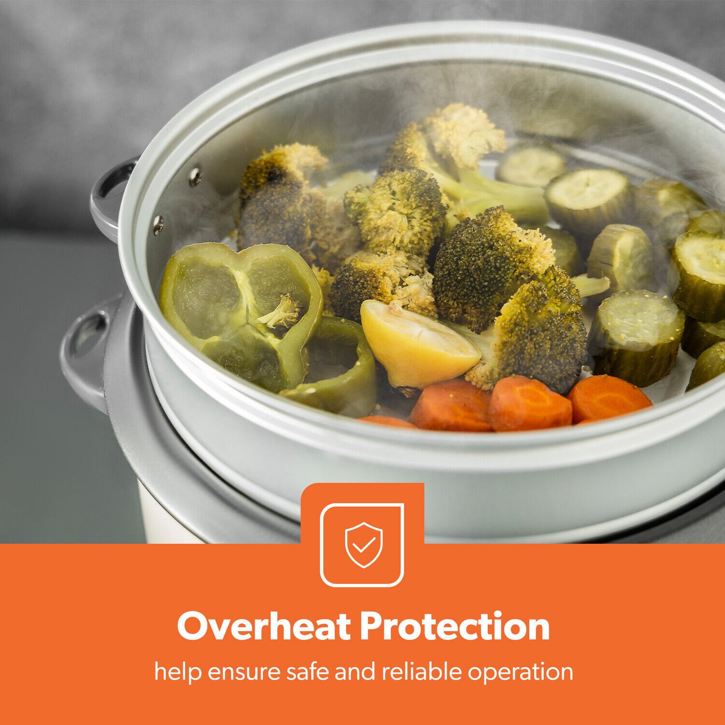 GEEPAS Electric Rice Cooker Steamer Pot 3 in 1 Cooking Non Stick Keep Warm