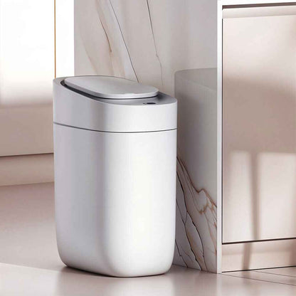9L Motion Sensor Bin Smart Trash Can with Lid Automatic Waste Bin Trashcan White