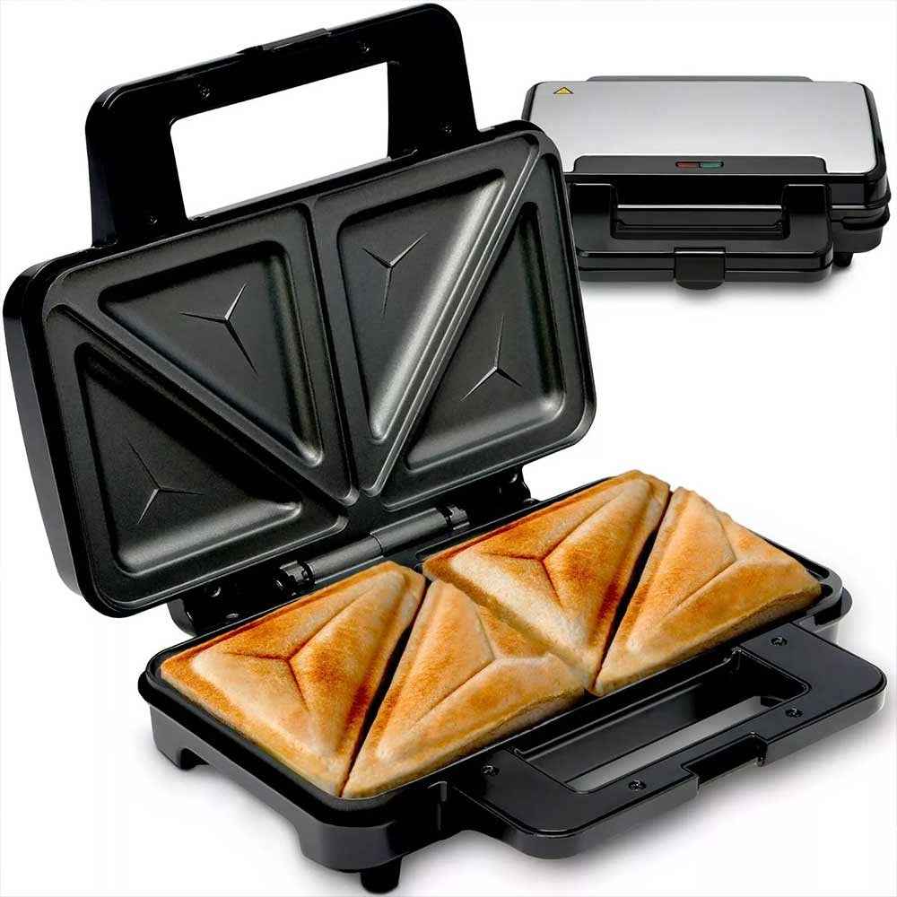 Toastie Maker 2 Slice Sandwich Toaster Non-Stick Machine Easy Clean 900W New UK