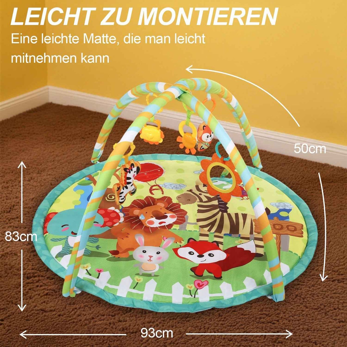 Baby Activity Gym Rack Play Mat Kid Rug Puzzle Mat Carpet Pad Baby Toy UK