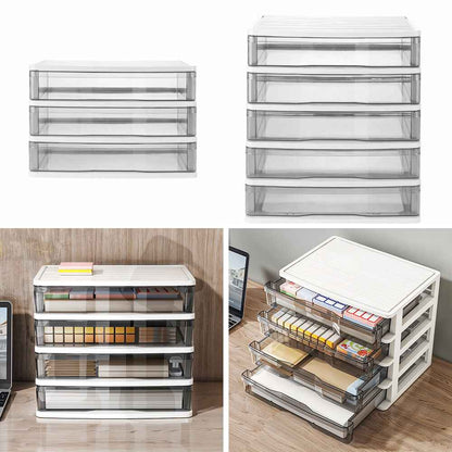 3/4/5 Small Plastic Drawer Storage Tower Organizer Box Office Desktop Tabletop