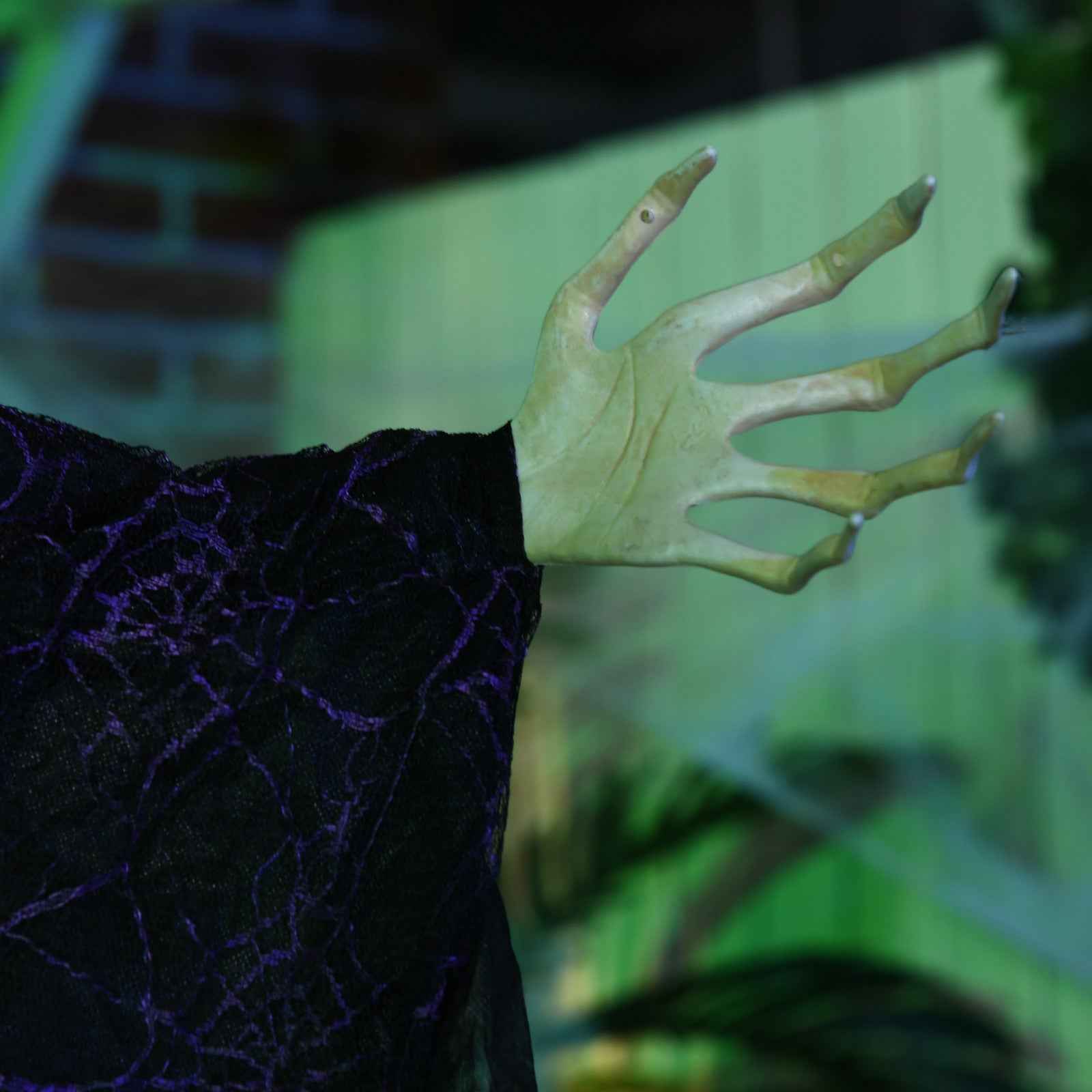 6ft Outdoor Halloween Decoration Witch with Sound and Motion Activated