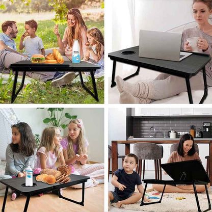 Folding Laptop Table Stand Bed Tray Sofa Lap Portable Computer Desk Breakfast