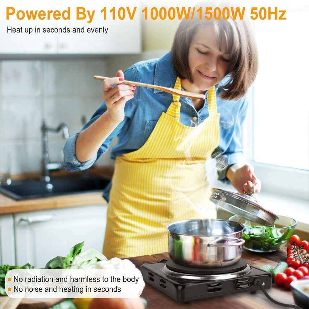 2800W Hot Plate Electric Cooker Single Portable Table Top Kitchen Hob Stove UK