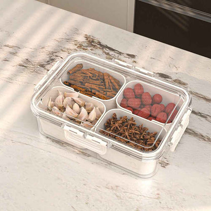 Fridge Box Holder Kitchen Cupboard Organiser Food Storage Dividers Container Lid