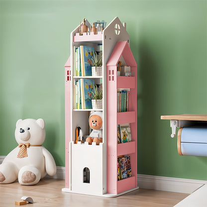 360° Rotating Kids Children Bookshelf Floor Book Shelf Rack Toy Storage Bookcase