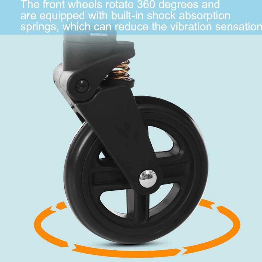 Portable Baby Stroller One-Hand Folding Pushchair W/Adjustable Backrest