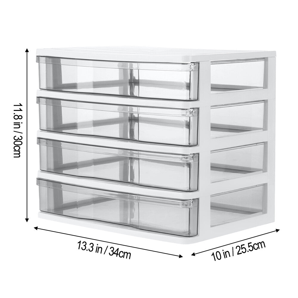 3/4/5 Small Plastic Drawer Storage Tower Organizer Box Office Desktop Tabletop