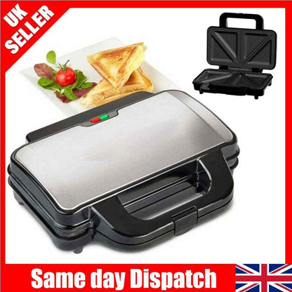Toastie Maker 2 Slice Sandwich Toaster Non-Stick Machine Easy Clean 900W New UK