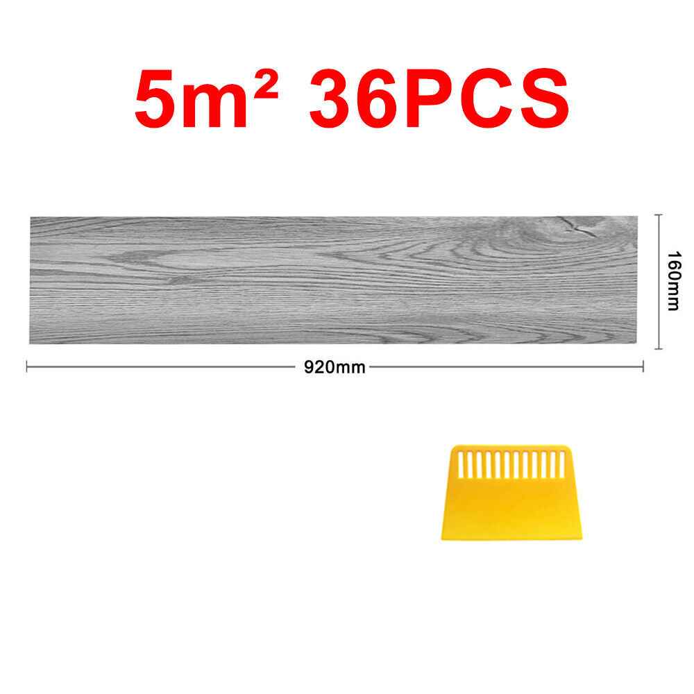 5m² Floor Planks Tiles Self Adhesive Wood Effect Vinyl Flooring Kitchen Bathroom