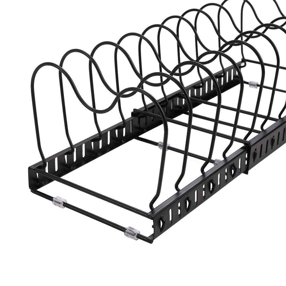 Expandable Kitchen Saucepan Pan Pot Lid Rack Holder Cupboard Drawer Organisers