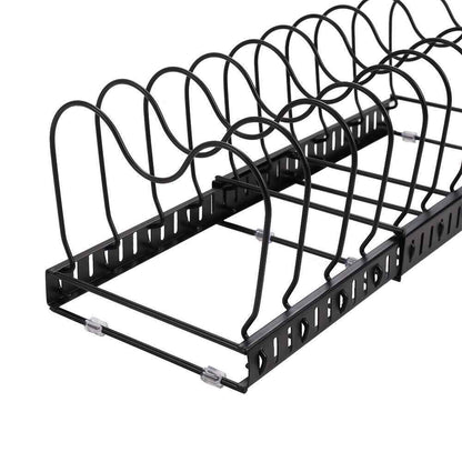 Expandable Kitchen Saucepan Pan Pot Lid Rack Holder Cupboard Drawer Organisers