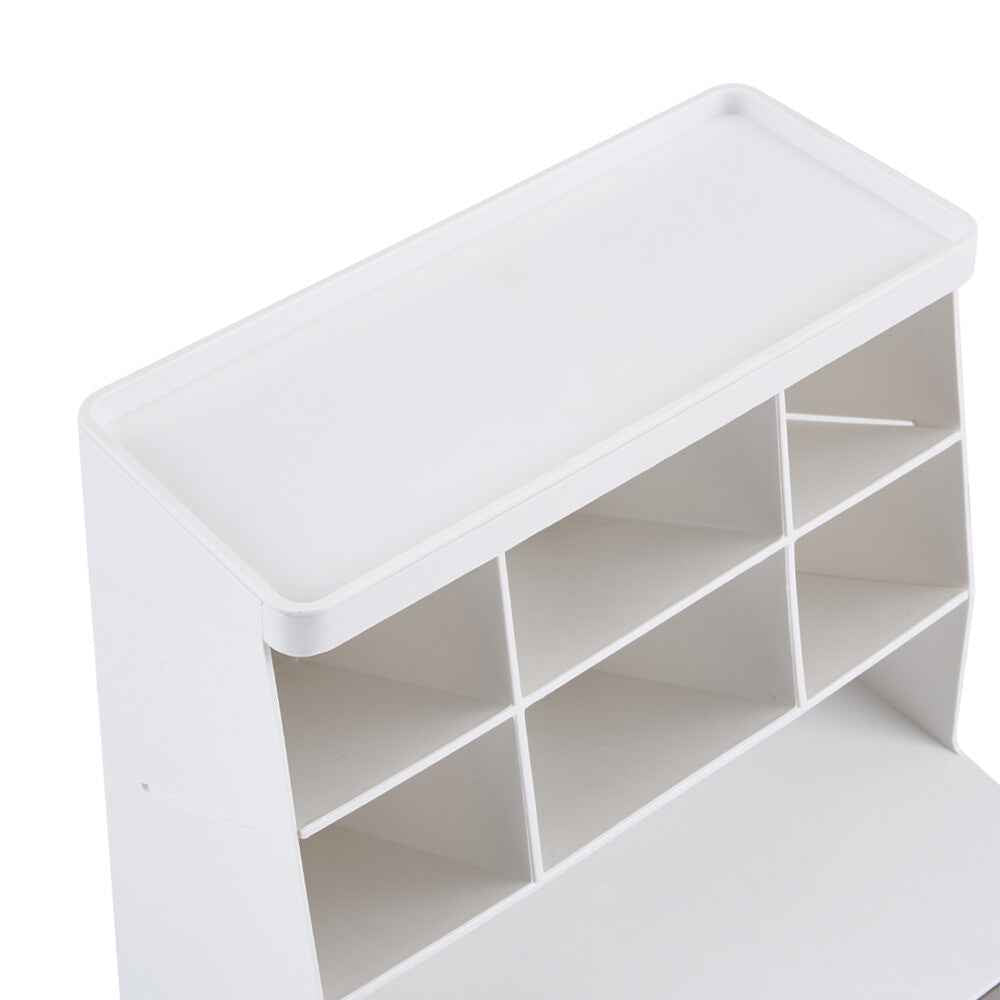 2 Drawers 6 Grids Desk Stationary Storage Box Home Office Desktop Organiser Box