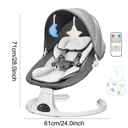 Bluetooth Electric Baby Swing Infant Music Cradle Bouncer Chair Rocker Remote UK