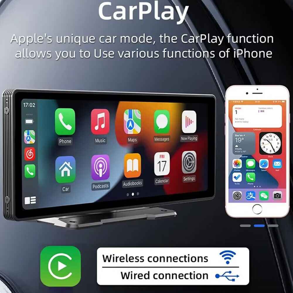 10.26 Inch 4K Touch Screen Car Bluetooth FM Wireless Apple CarPlay Android Auto