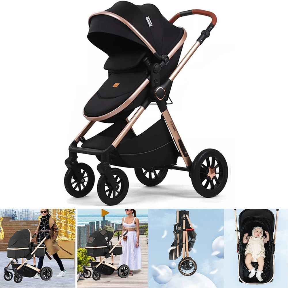 Newborn Baby Pram Pushchair Buggy Stroller 3in1 Travel System Car Seat Included