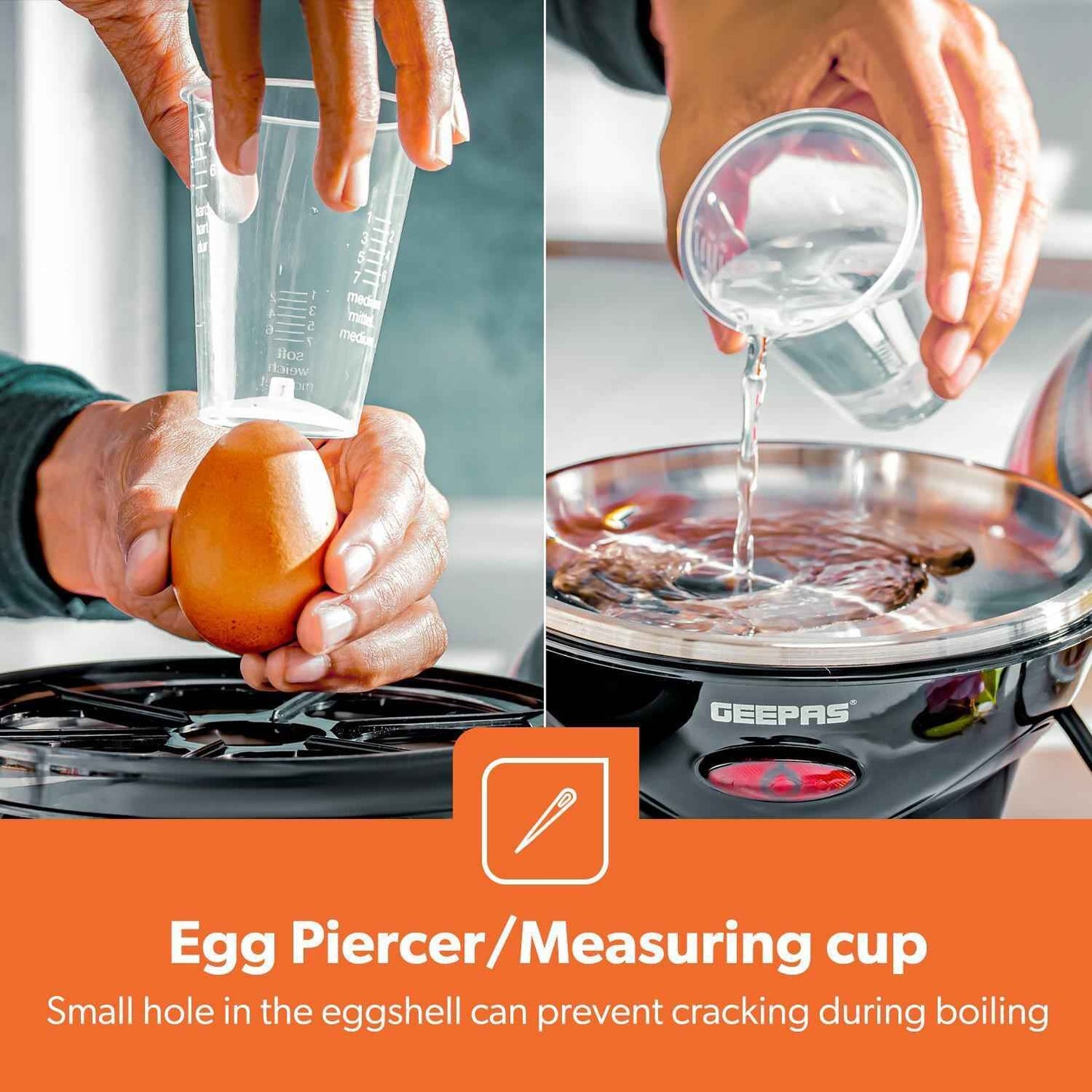 Egg Boiler Cooker Poacher Steamer Omelette Maker Boiled 7 Eggs Geepas
