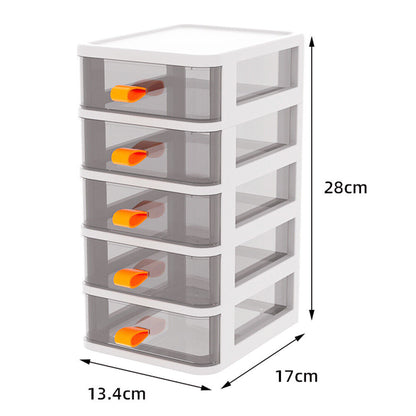 3/4/5 Small Plastic Drawer Storage Tower Organizer Box Office Desktop Tabletop