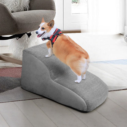 3/4/5 Steps Dog Stairs Pet For Bed Sofa Cats Ladder Ramp With Removable Cover UK