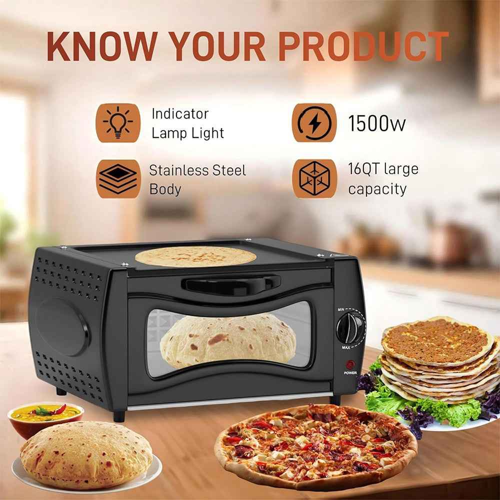 2100W Mini Tandoor Oven Chapati Roti Lahmacun Manakish Pizza Naan Bread Maker