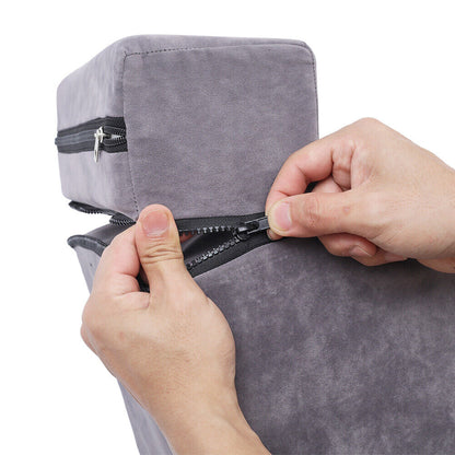 3/4/5 Steps Dog Stairs Pet For Bed Sofa Cats Ladder Ramp With Removable Cover UK