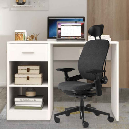 100cm Computer Desk Study Writing Table PC Laptop Desk with Drawer 2 Shelves