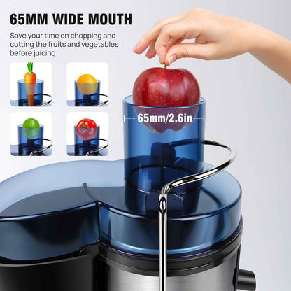 1000W Juicer Machine Whole Fruit and Vegetable Juice Extractor Stainless Steel