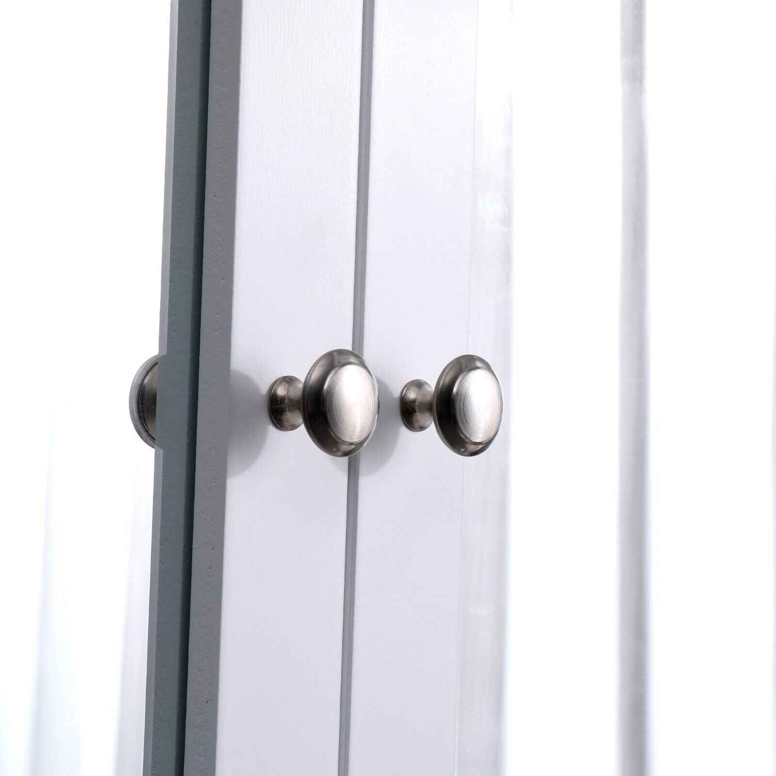 White Bathroom Mirror Cabinet Wall Mounted Storage Unit Cupboard Door Shelves