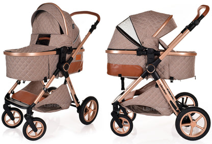 3 in 1 Pram Newborn Baby Buggy Set Travel System with Car Seat Folding Pushchair