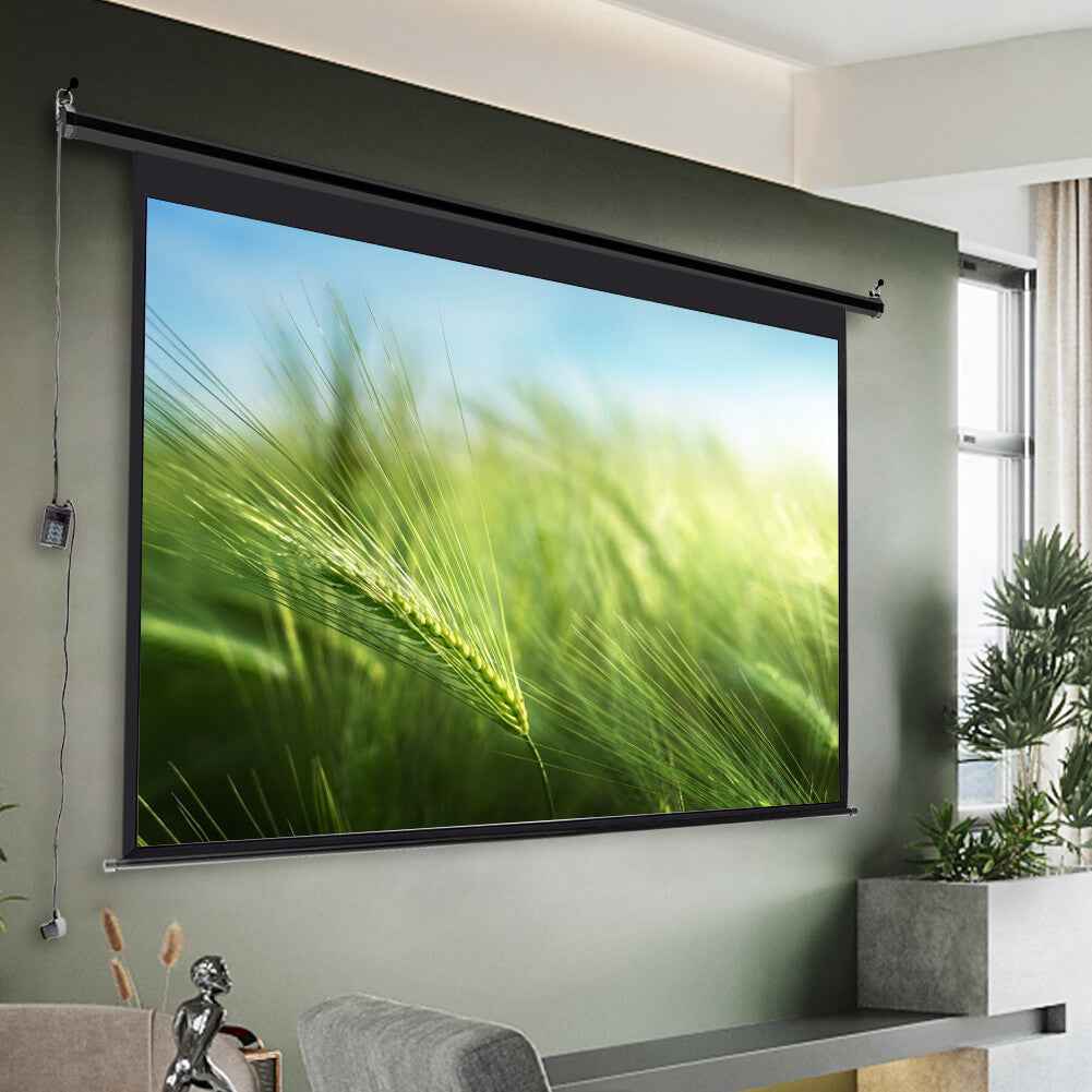 Electric Motorised Projector Screen 3D HD Home Theater Projection 16:9 4:3 Sizes
