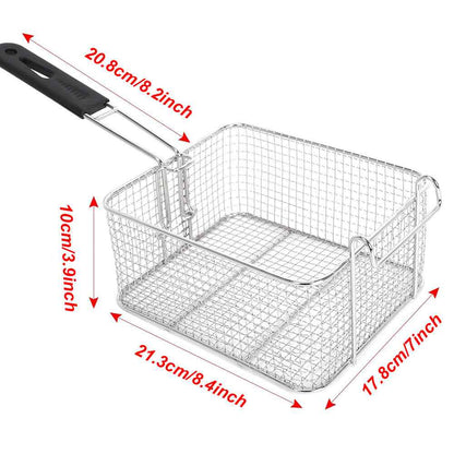 20L 5000W Commercial Electric Deep Fryer Fat Chip Twin Dual Tank Stainless Steel