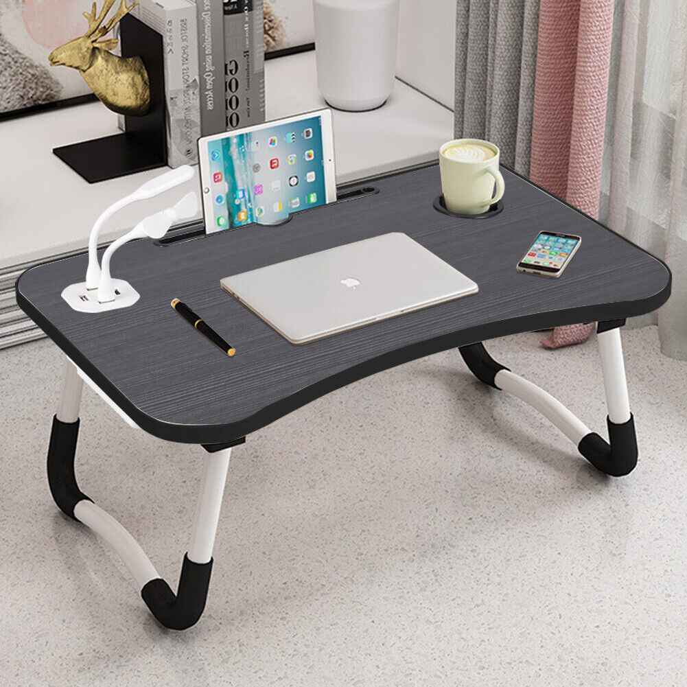 Folding Laptop Bed Table Sofa Breakfast Tray Portable Computer Lap Desk Stand
