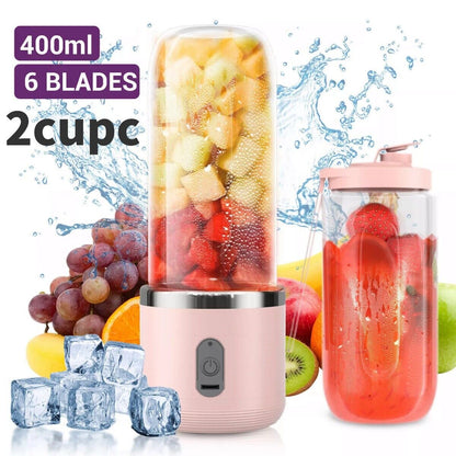 Electric Juice Maker Portable Blender Smoothie Mini Juicer Fruit Machine 400ml