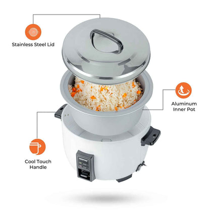 4.2L Commercial Rice Cooker Non-Stick Pot Automatic Keep Warm Catering 1600W