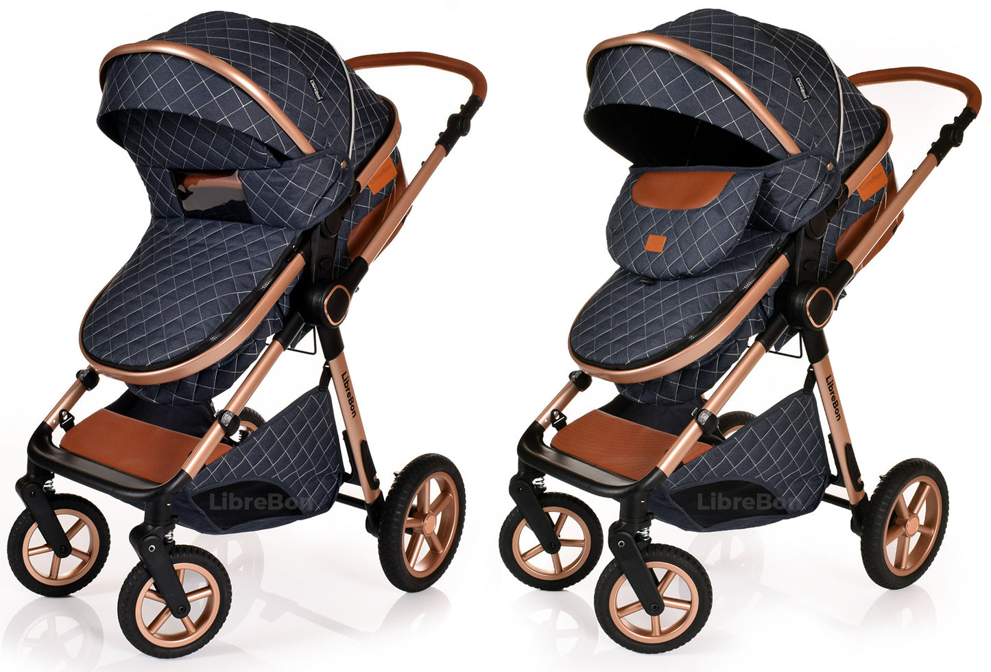 3 in 1 Pram Newborn Baby Buggy Set Travel System with Car Seat Folding Pushchair